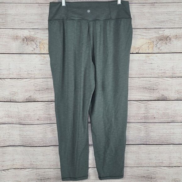 Athleta Elation Lightweight Sweatpant Yoga Large Green Comfort Pull On - Picture 6 of 9